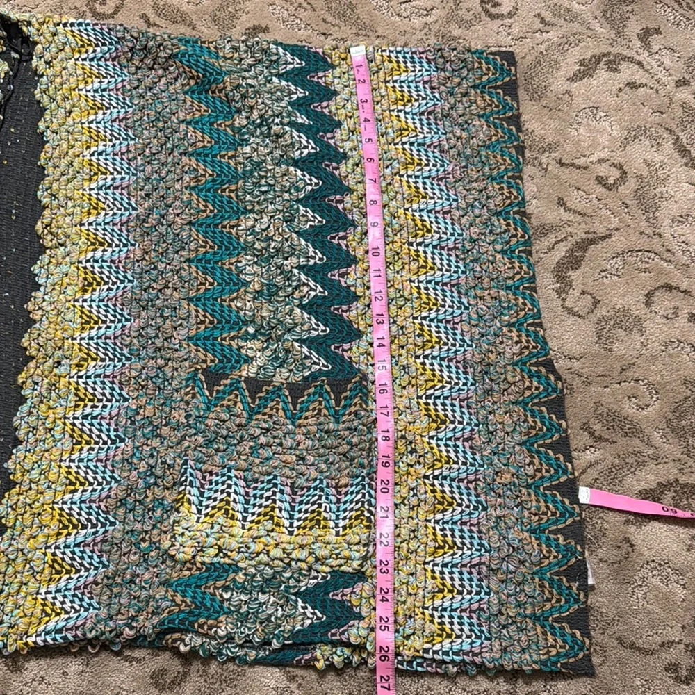 Multicolor Zigzag Knit Shawl - Picture 3 of 4